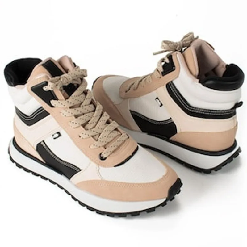 Tênis Feminino Botinha Coniglio G4362-00023 Dakota - Granola/Branco Branco Tênis Feminino Botinha Coniglio G4362-00023 Dakota - Granola/Branco Granola 35