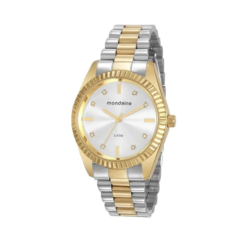 Relógio Mondaine Prata e Dourado Feminino 76768LPMVBE3