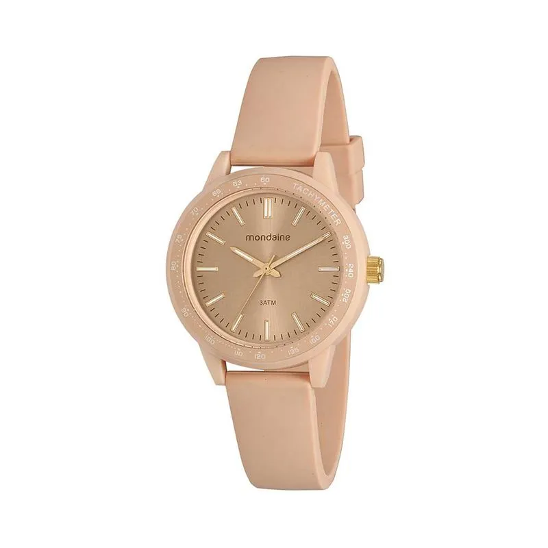 Relógio Feminino Silicone Marrom