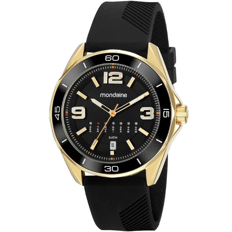 Relógio Masculino Calendário Casual Preto