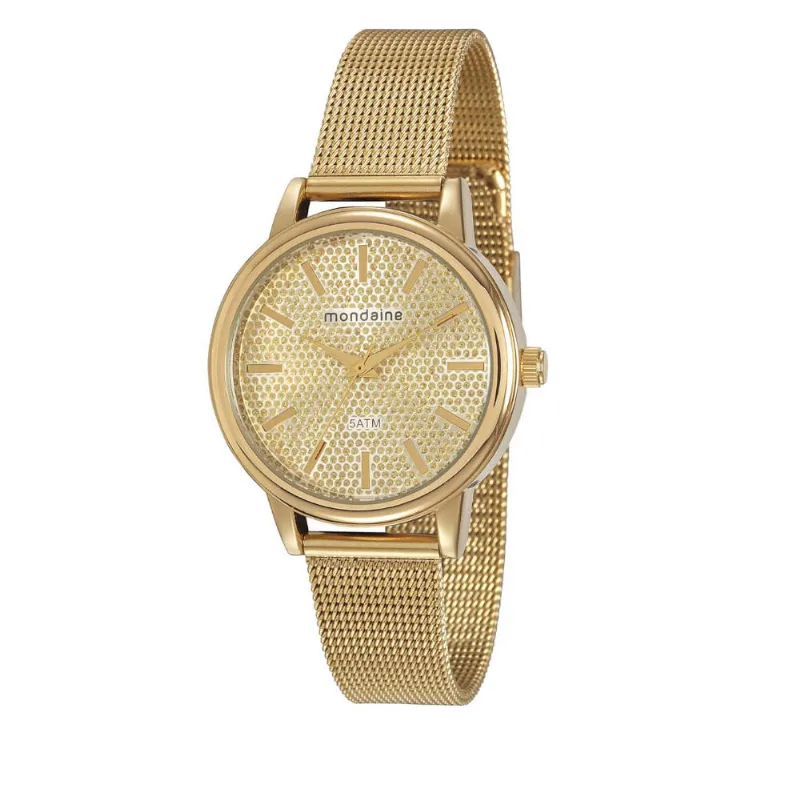 Relogio Mondaine Dourado Feminino