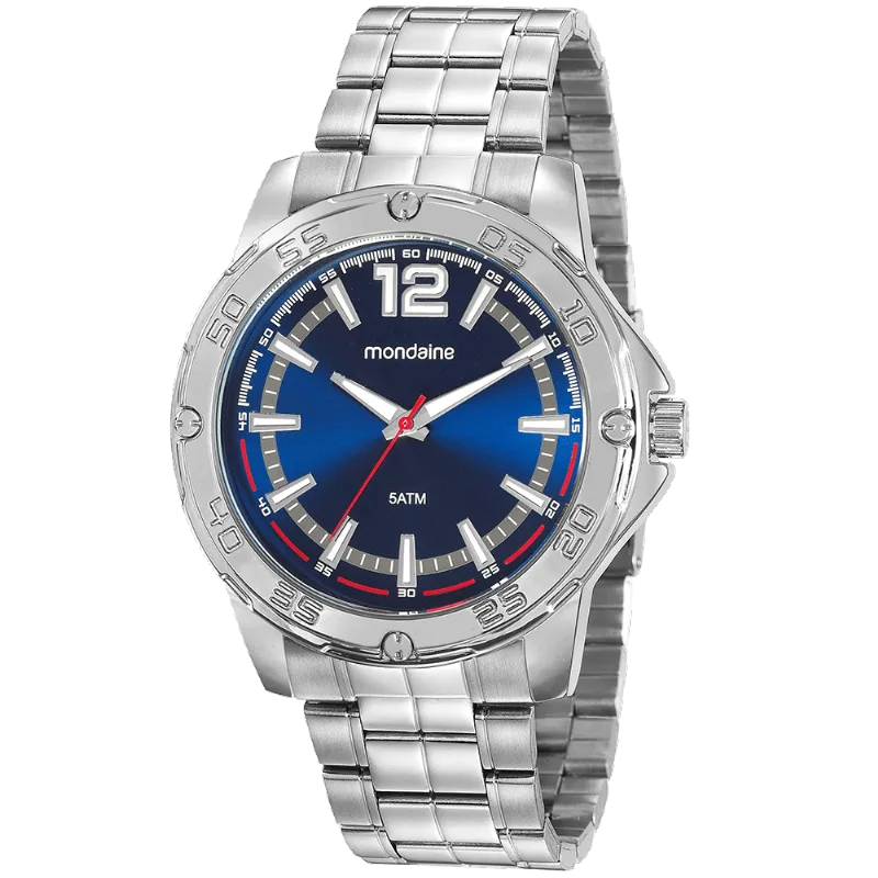 Relógio Masculino Casual Robusto Prata