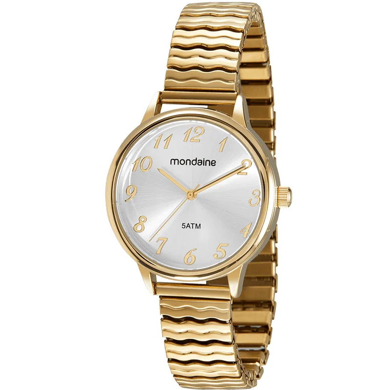 Relógio Feminino Casual Bracelete Dourado