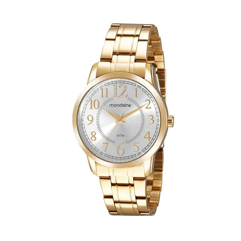 Relógio Feminino Casual Glitter Dourado