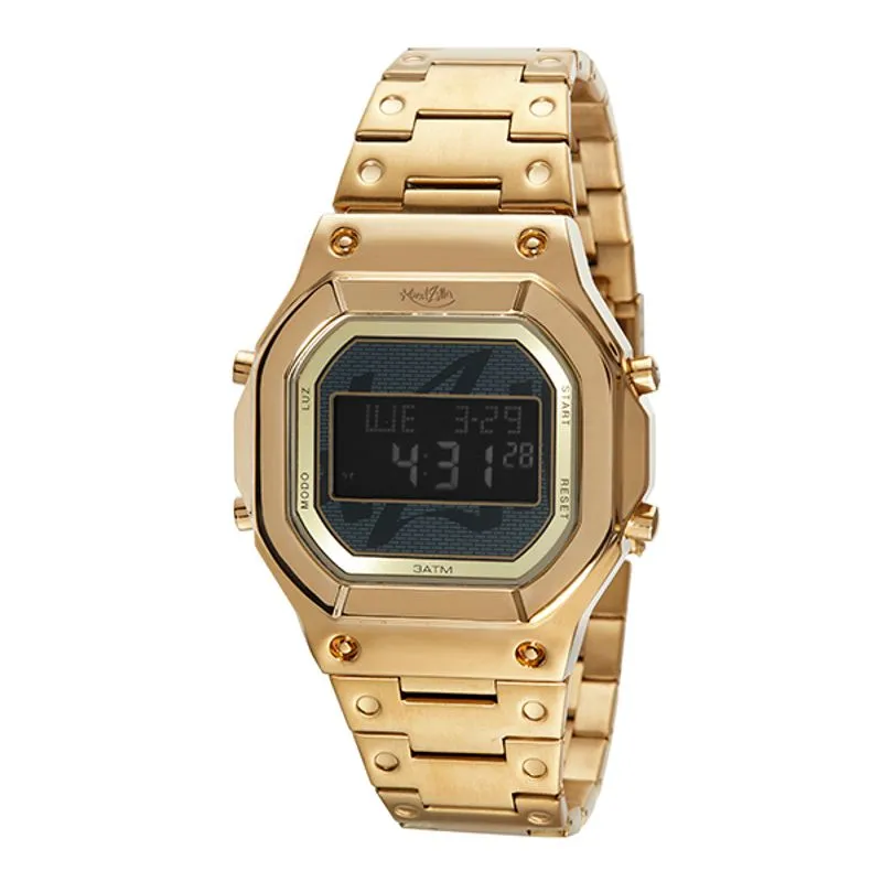 Relógio Masculino Quadrado Digital Dourado