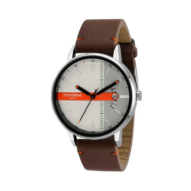 Relógio Masculino Casual Com Calendário Prata