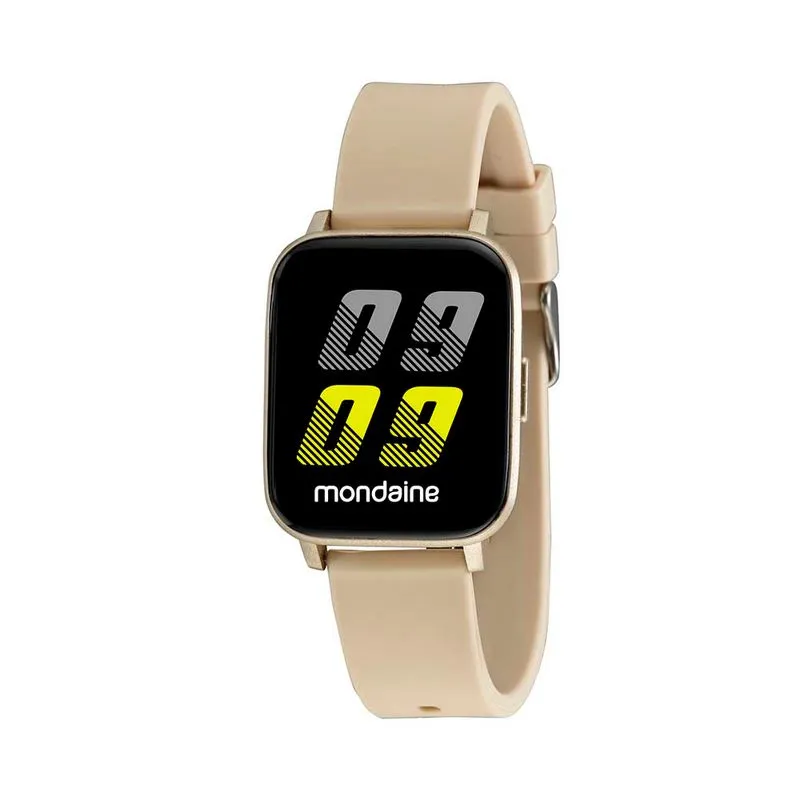Relógio Smartwatch Full Touch Silicone Bege