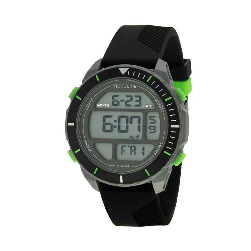 Relógio Masculino Digital Silicone Cinza