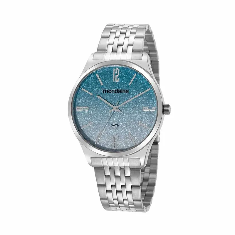 Relógio Feminino Glitter Prata