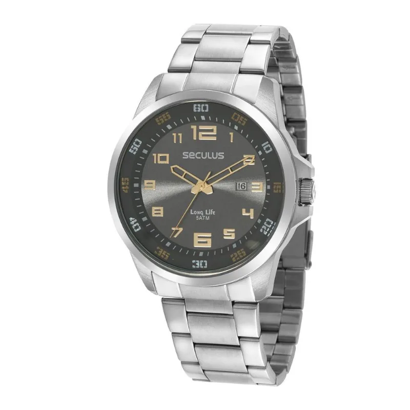 Relógio Seculus Masculino Ref:44011g0svna2 Casual Prateado