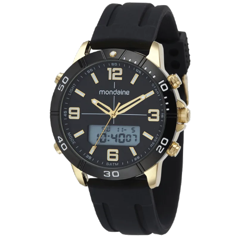 Relógio Masculino Anadigi Esportivo Preto