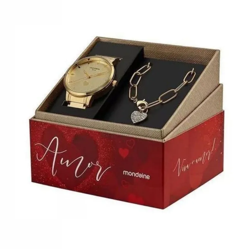 Kit Relógio Feminino Mondaine Analógico 32399LPMKDE1K1
