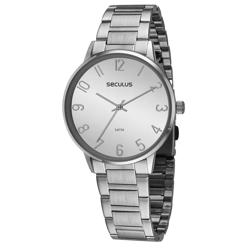 Relógio Feminino Moderno Prata