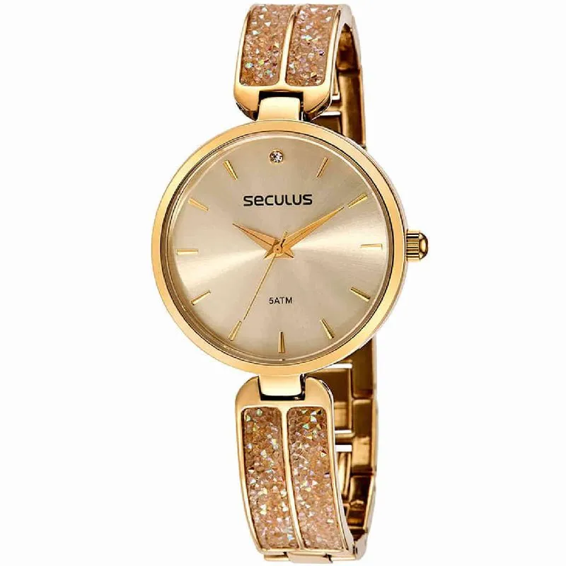 Relógio Feminino Seculus Dourado 77136LPSVDB1