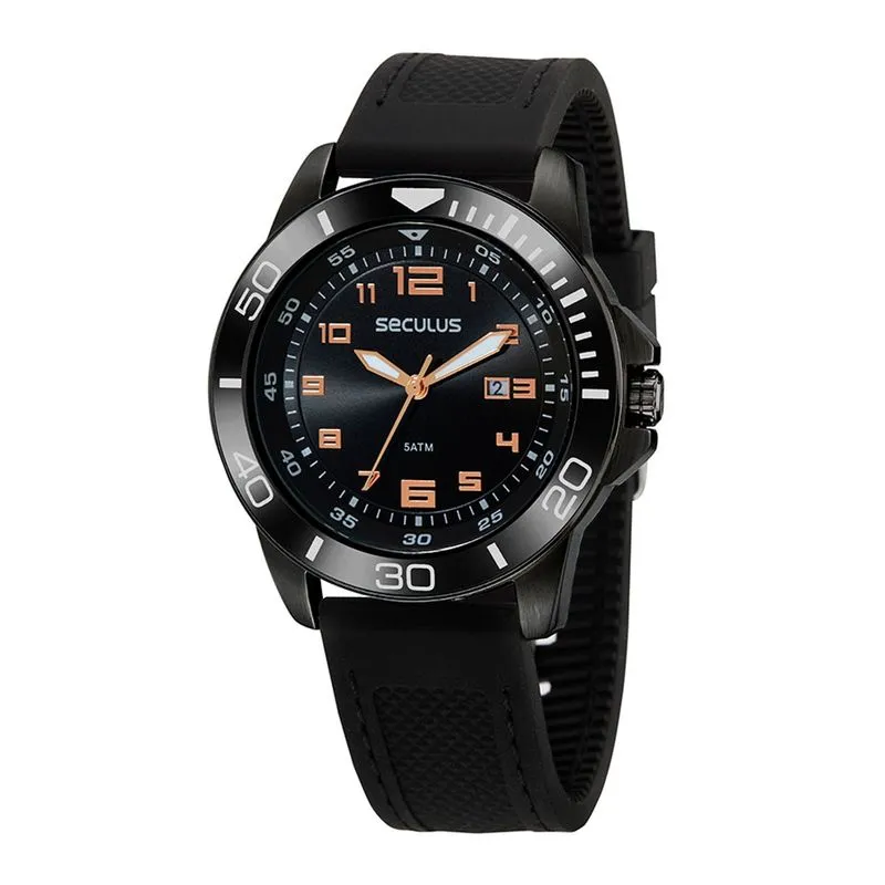 Relogio De Pulso Masculino 44073gpsvpu1 Preto - Seculus