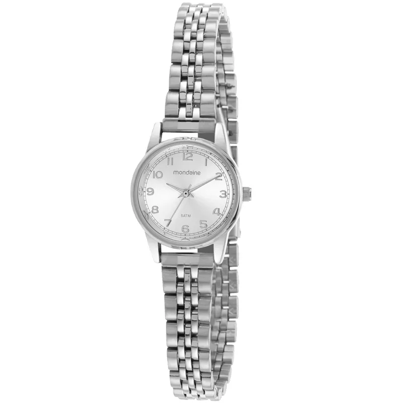 Relógio Feminino Casual Prata