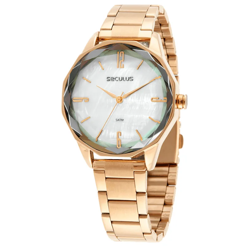Relógio Feminino Casual Rose Gold