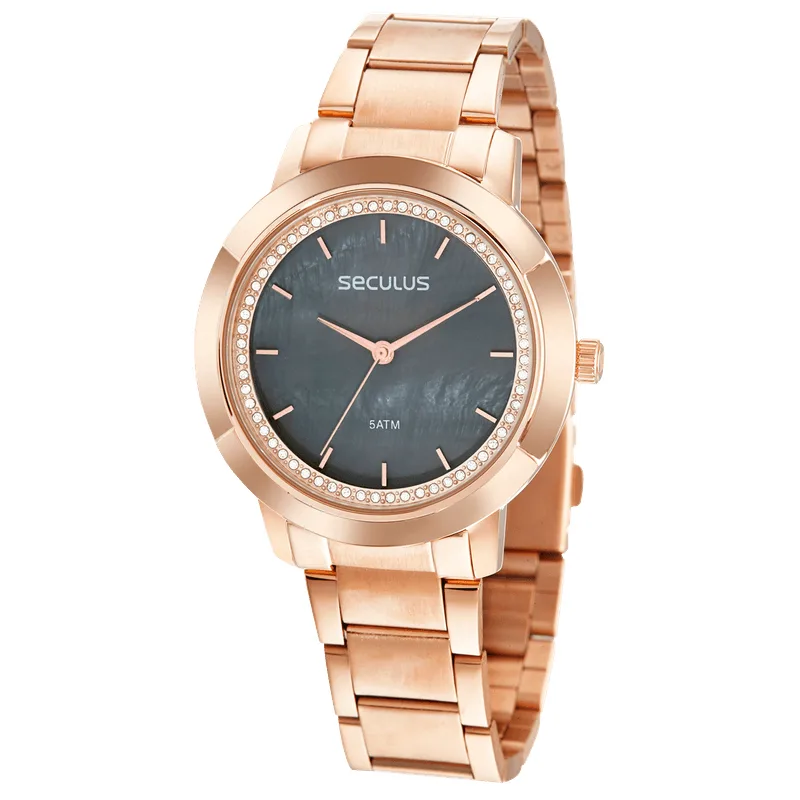 Relógio Feminino Casual Rose Gold