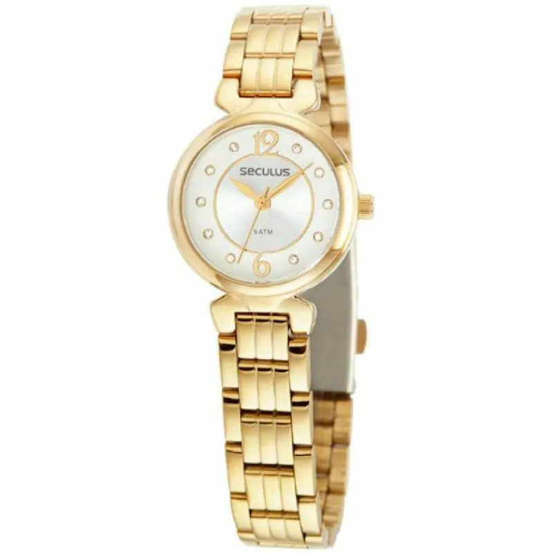 Relógio Feminino Seculus Dourado 23709LPSVDS3