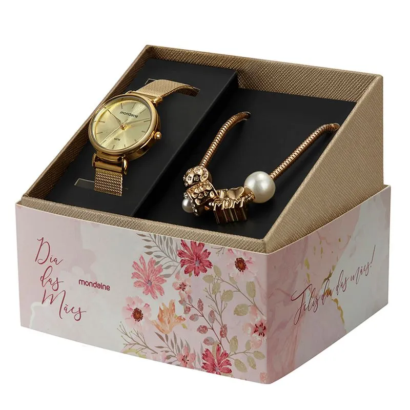 Kit Relógio Feminino Clássico com Pulseira