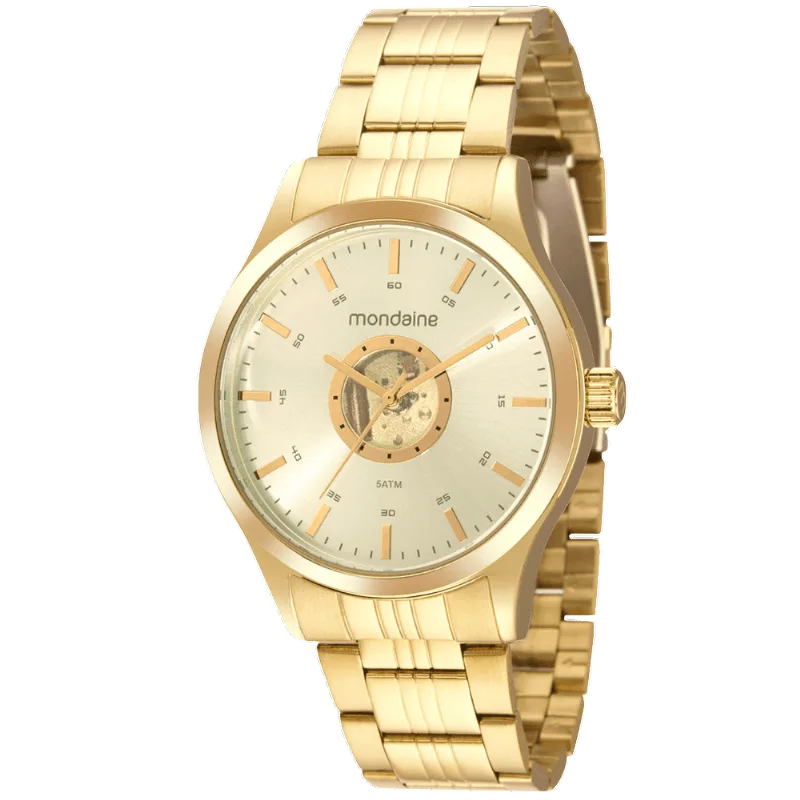 Relógio Masculino Casual Dourado