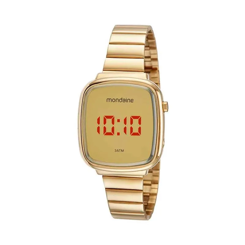 Relógio Feminino Digital Casual Dourado