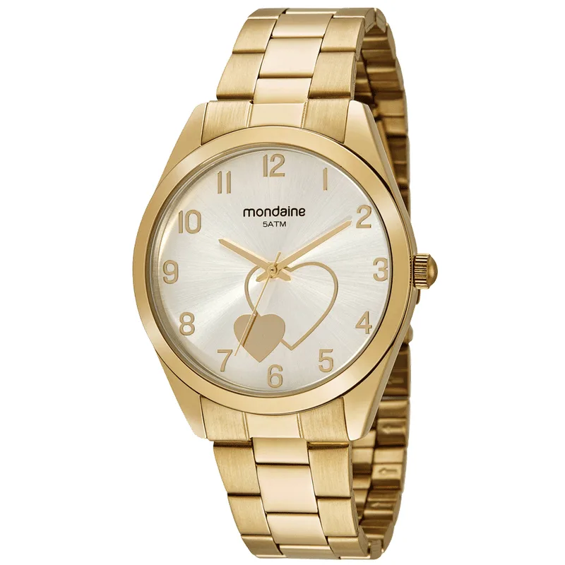 Relógio Feminino Casual Dourado