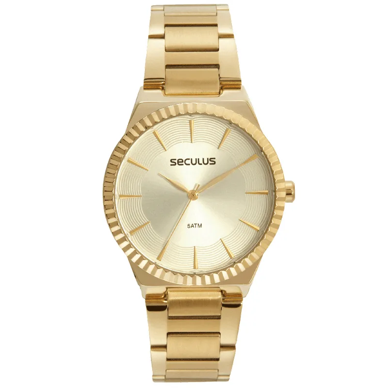 Relógio Feminino Casual Dourado