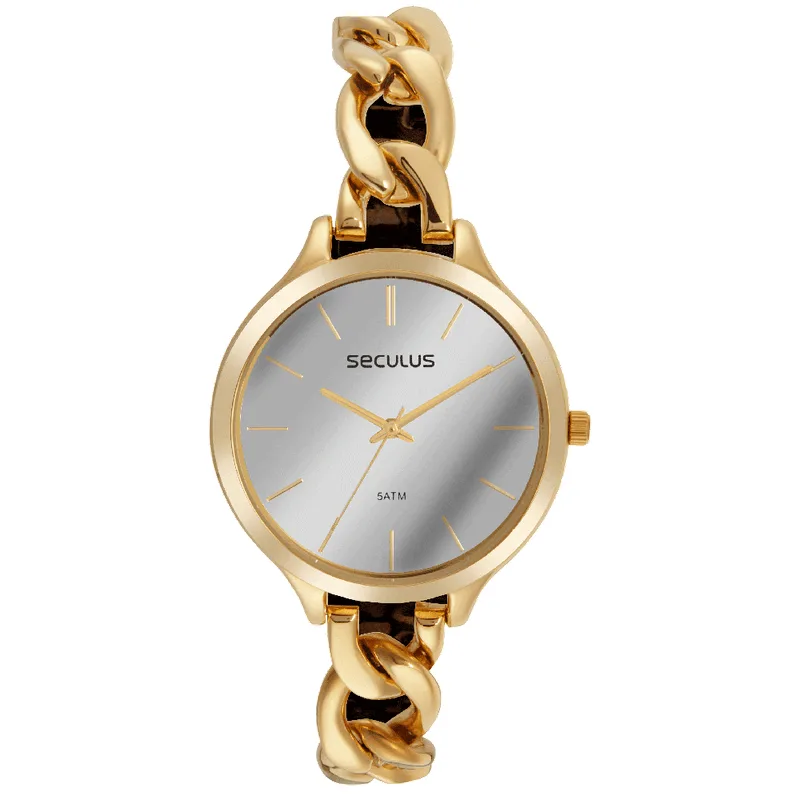 Relógio Feminino Corrente Dourado