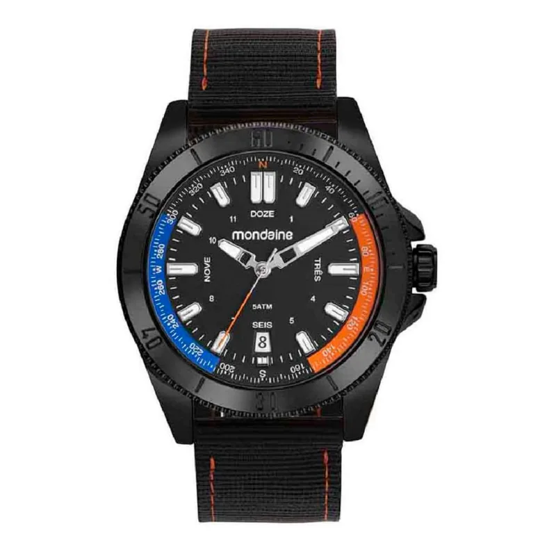 Relógio Masculino Esportivo Nylon Preto