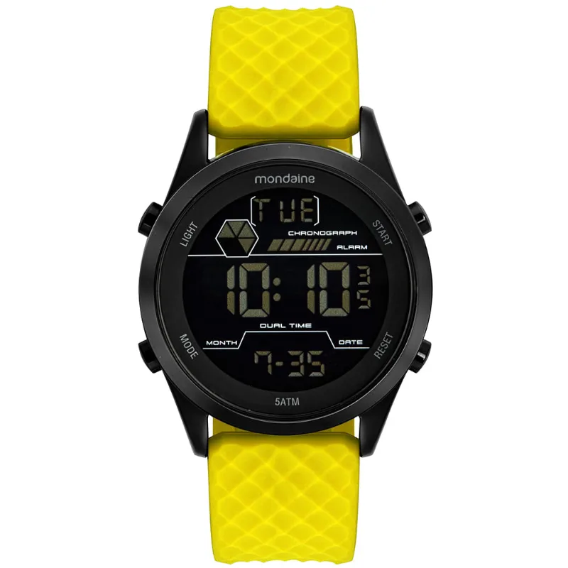 Relógio Masculino Digital Silicone Amarelo
