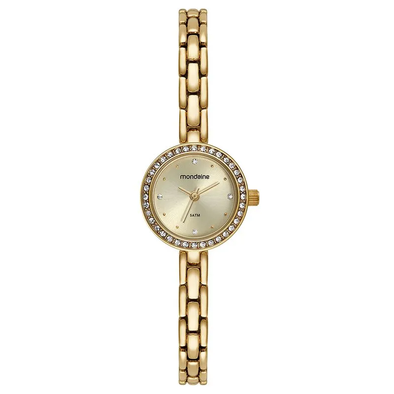 Relógio Feminino Cristais Dourado