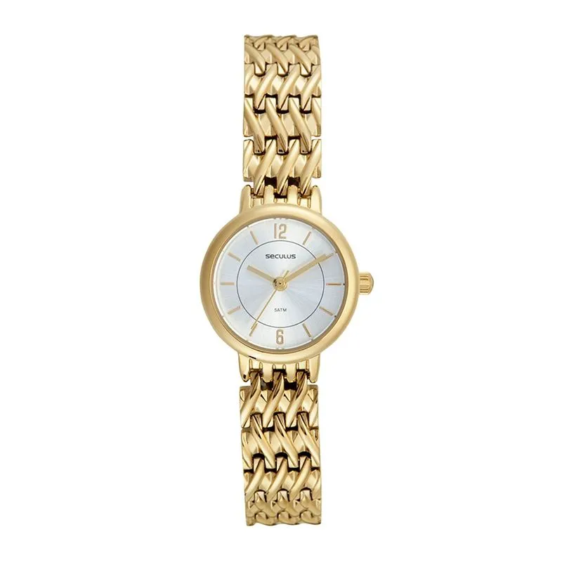 Relogio De Pulso Feminino Dourado 44142lpsvds1 - Seculus