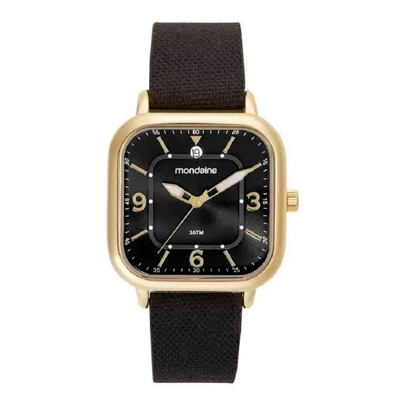 Relógio Masculino Quadrado Nylon Preto