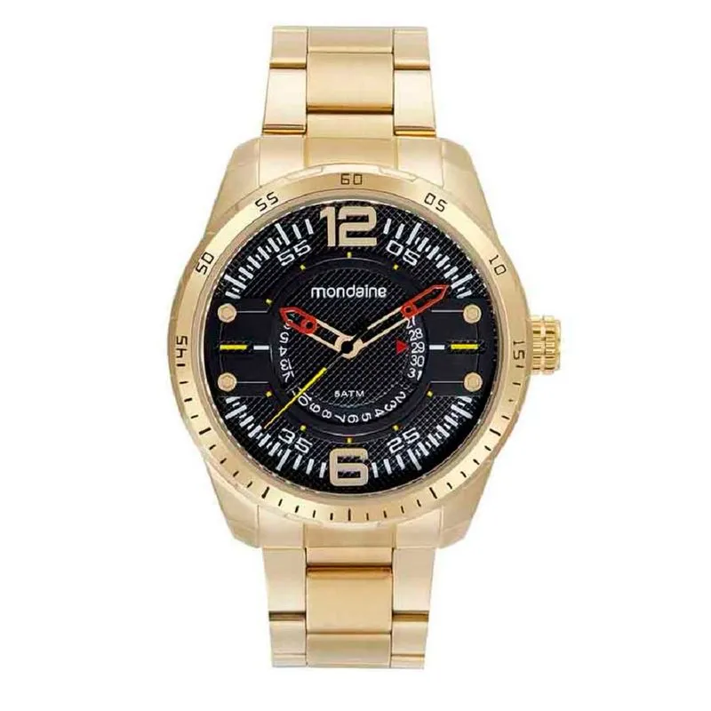 Relógio Masculino Casual Dourado