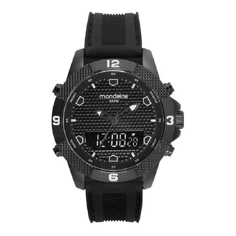 Relógio Anadigi Esportivo Silicone Cinza