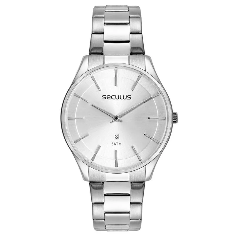 Relogio De Pulso Masculino Prata 77182g0svna1- Seculus