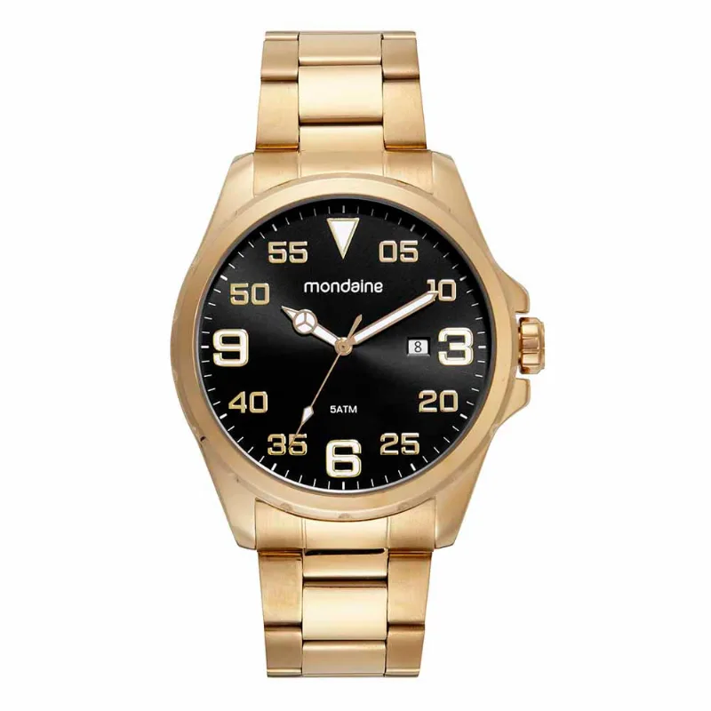 Relógio Masculino Casual Dourado