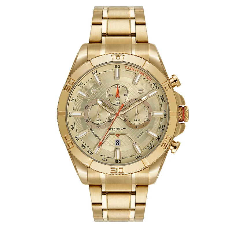 Relógio Masculino Speedo Cronógrafo Dourado