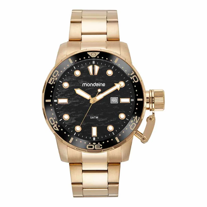Relógio Masculino Casual Robusto Dourado
