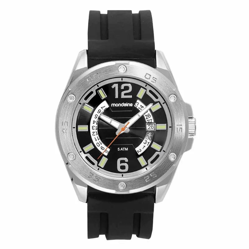 Relógio Masculino Esportivo Silicone Prata
