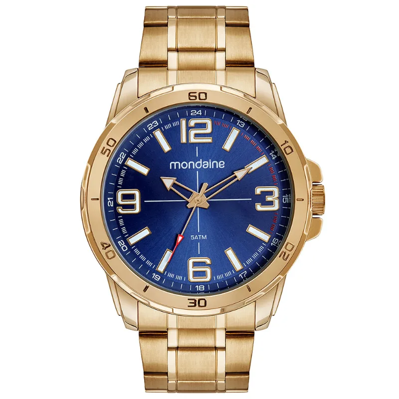 Relógio Masculino Casual Dourado