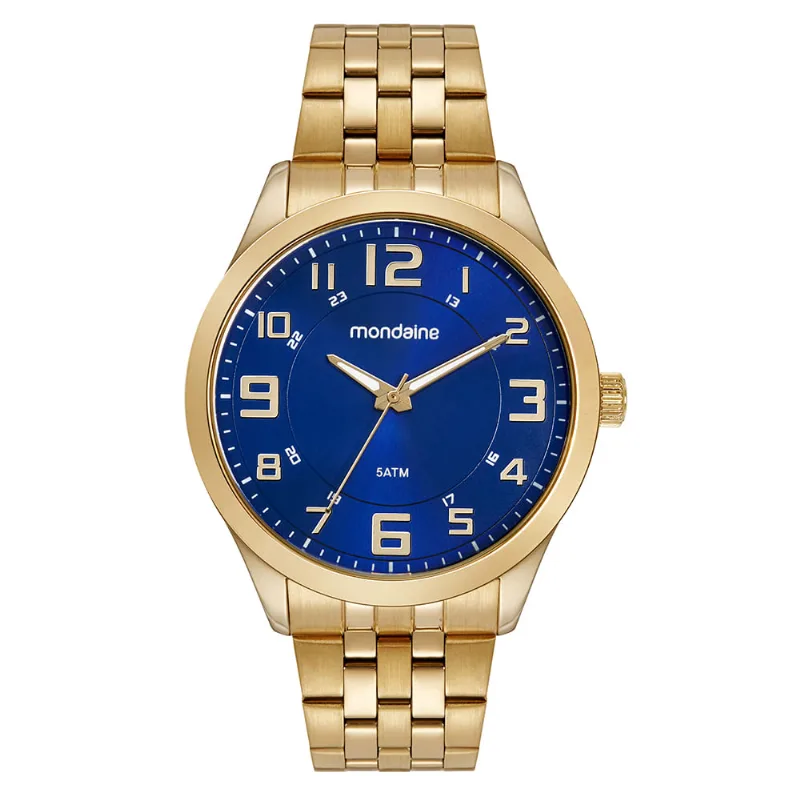 Relógio Masculino Casual Dourado