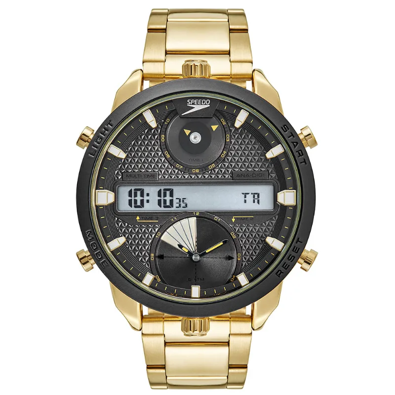 Relógio Masculino Speedo Anadigi Dourado