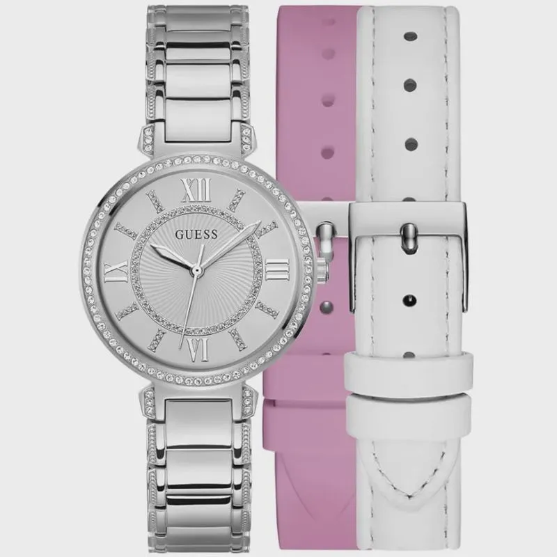 Relógio guess troca pulseira prata GW0588L2
