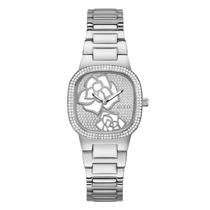 Relógio Feminino Guess Madrepérola Outros Analógico em Aço Inox Prata 32MM
