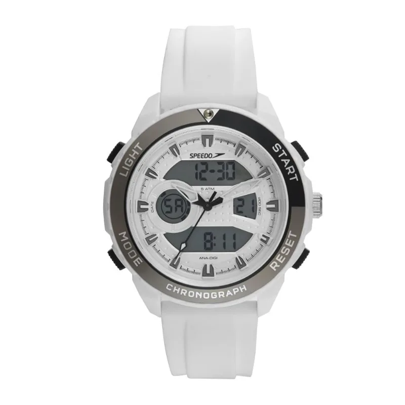 Relógio Speedo Masculino Ref:15066g0evnv2 Esportivo Anadigi Branco