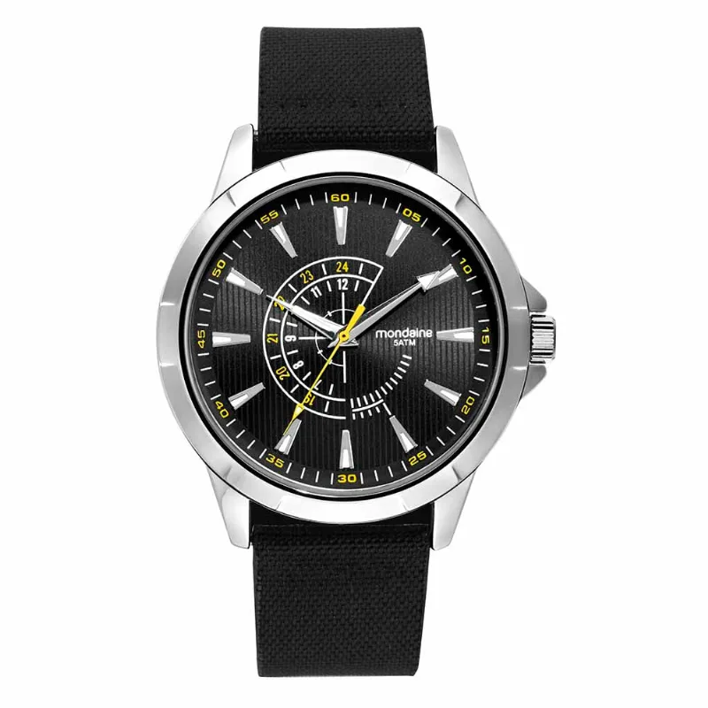 Relógio Masculino Nylon Prata