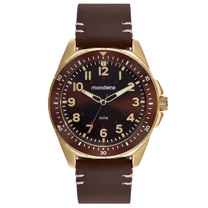 Relógio Masculino Casual Dourado