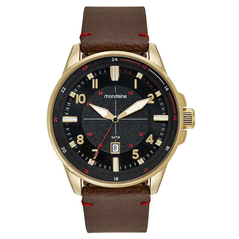 Relógio Masculino Casual Dourado